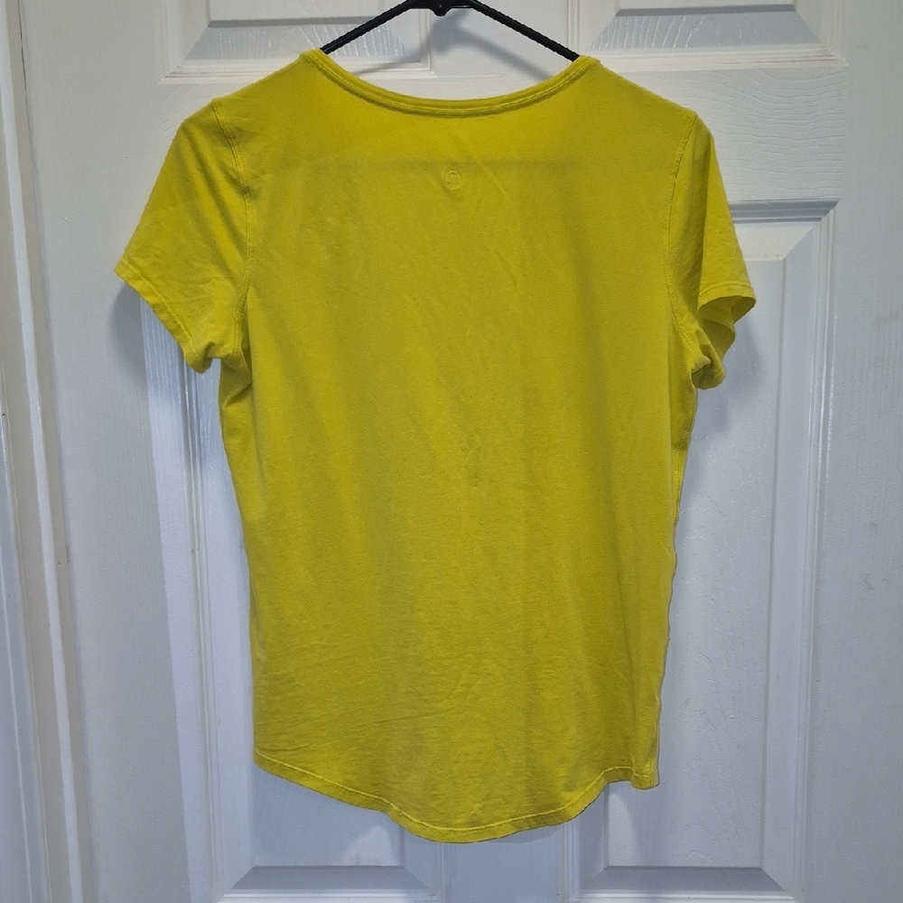 Lululemon Athletica Bright Yellow Short Sleeve Tee - Picture 2 of 8